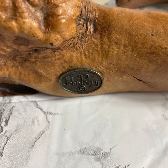 John Perry Dolphins on A Wood Sculpture Base - Picture 4 of 7